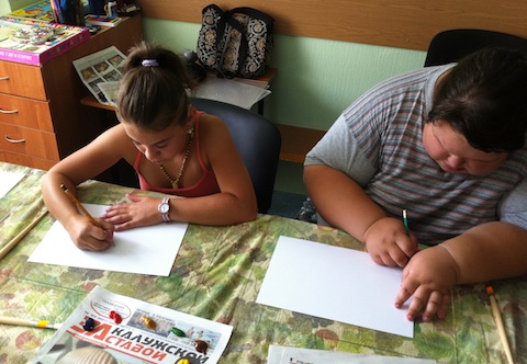 Мастер-класс по монотипии в Центре реабилитации для детей-инвалидов «Южное Бутово» 